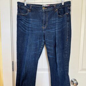 CAbi #3386 High Straight Dark Wash Jean Sz 16
